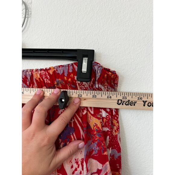 Free People Boho Chic Maxi skirt red size M - Picture 4 of 9